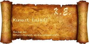 Kunszt Enikő névjegykártya