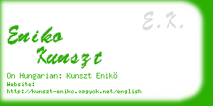 eniko kunszt business card
