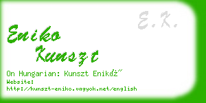 eniko kunszt business card